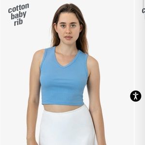 Los Angeles apparel sleeveless crop tank
